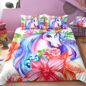 Floral Princess Unicorn Bedding Set