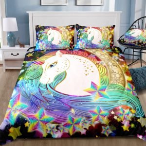 Unicorn In A Star Rotation Bedding Set
