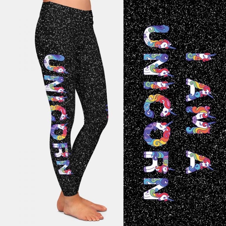 New High Elastic Unicorn Leggings