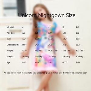 New Unicorn Summer Soft Sleepwear Dress