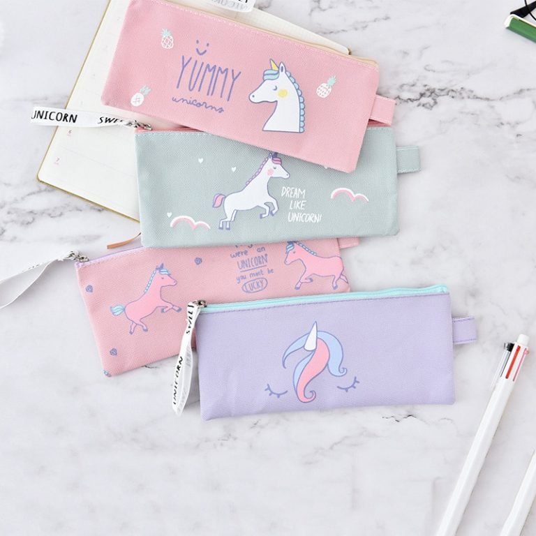 Unicorn Canvas Pencil Case