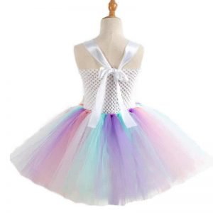 Flowers Unicorn Tutu Dress with Hair Band and Wings