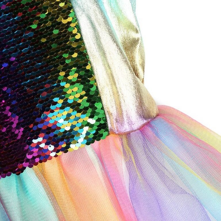 Girls Unicorn Hair Band Wings Tutu Dress
