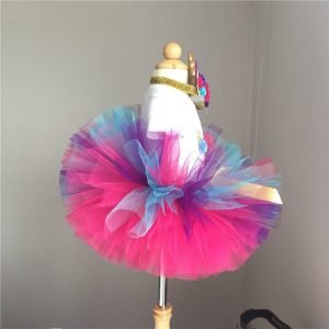 Unicorn One Year Romper Headband Tutu Dresses