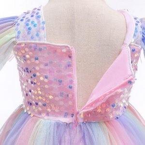 Unicorn Girl Sequined Dress With Headband