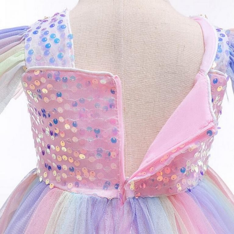 Unicorn Girl Sequined Dress With Headband