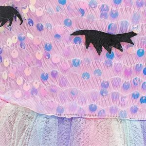Unicorn Girl Sequined Dress With Headband