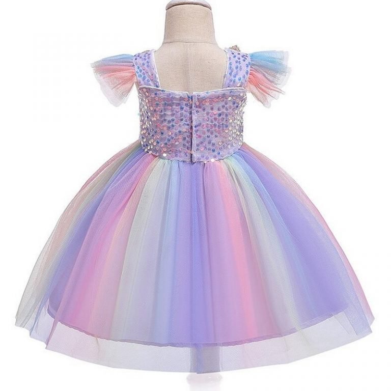 Unicorn Girl Sequined Dress With Headband
