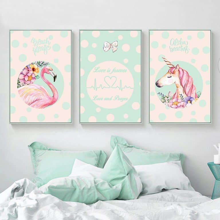Unicorn Canvas Painting Nordic Poster