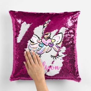 Personalized Unicorn Reversible Sequins Pillowcase