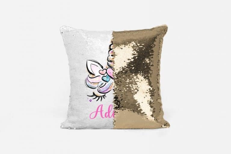 Personalized Unicorn Reversible Sequins Pillowcase
