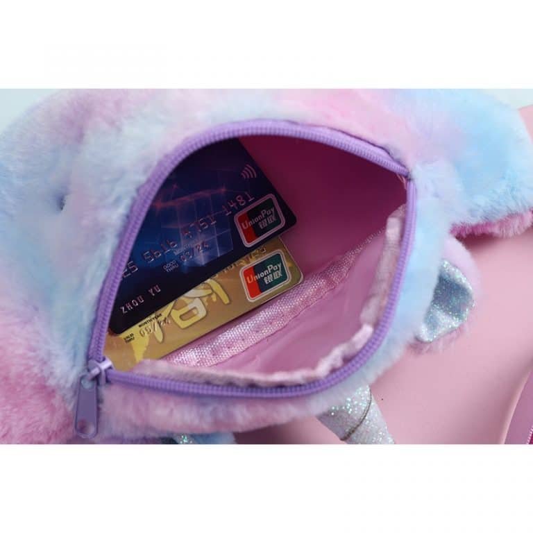 Plush Unicorn Waist Wallet Bag