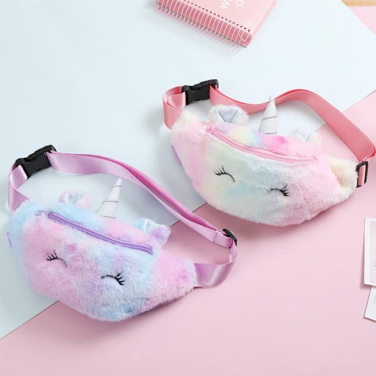 Plush Unicorn Waist Wallet Bag