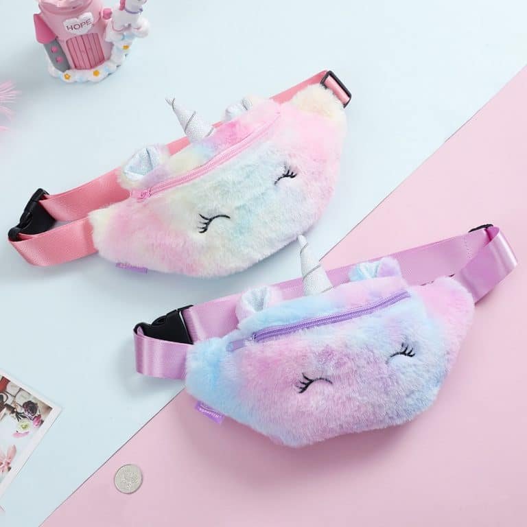 Plush Unicorn Waist Wallet Bag