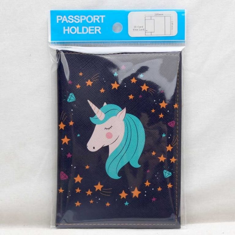 Unicorn PU Leather Travel Passport Holder/Cover
