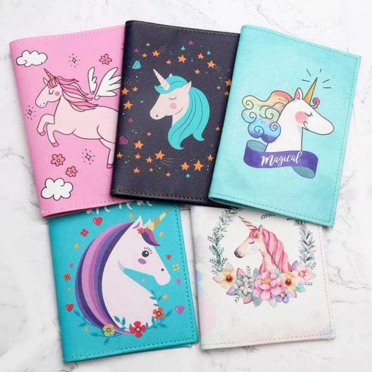 Unicorn PU Leather Travel Passport Holder/Cover