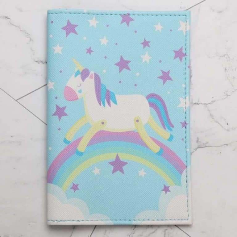 Unicorn PU Leather Travel Passport Holder/Cover