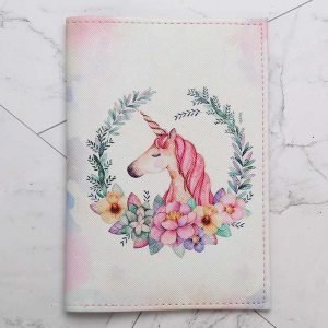 Unicorn PU Leather Travel Passport Holder/Cover