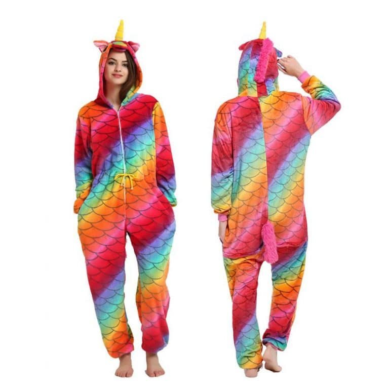 Unicorn Colorful Holographic Winter Onesie