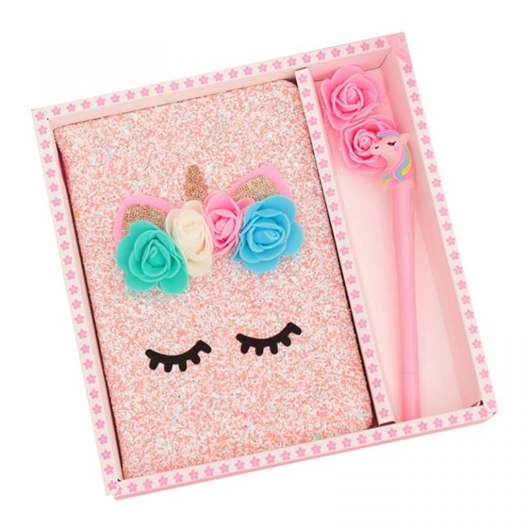 Colorful Glittering Powder Fairy Unicorn Notebook