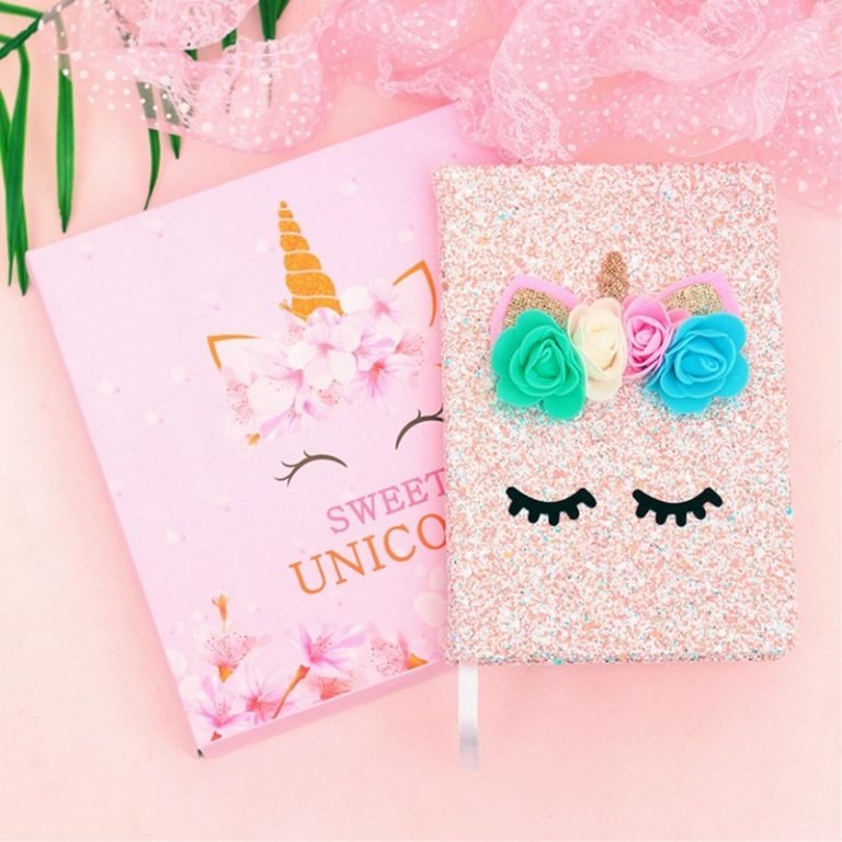 Colorful Glittering Powder Fairy Unicorn Notebook