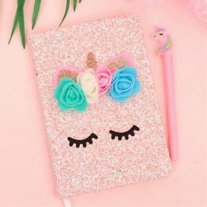 Colorful Glittering Powder Fairy Unicorn Notebook