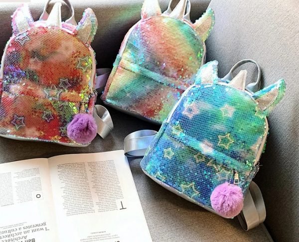 Unicorn Rainbow Sequin Backpack