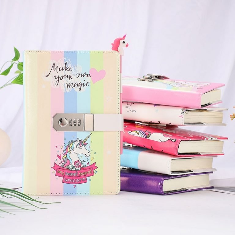 Unicorn Notebook Diary With Password Lock