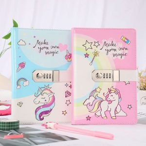 Unicorn Notebook Diary With Password Lock