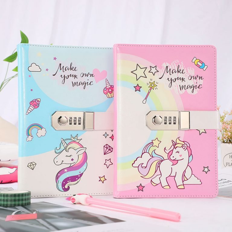 Unicorn Notebook Diary With Password Lock