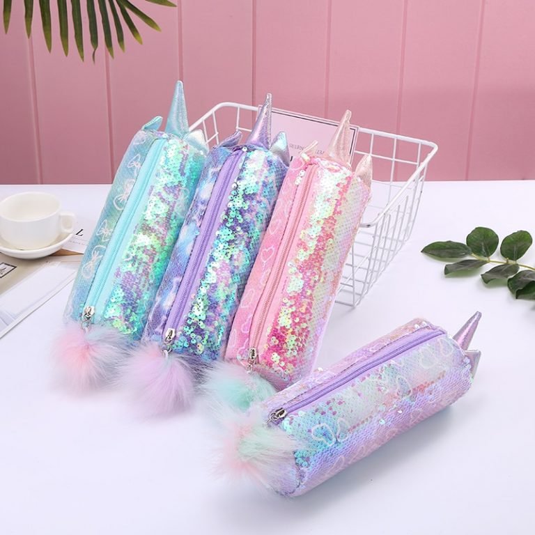 Sequin Unicorn Pencil Case