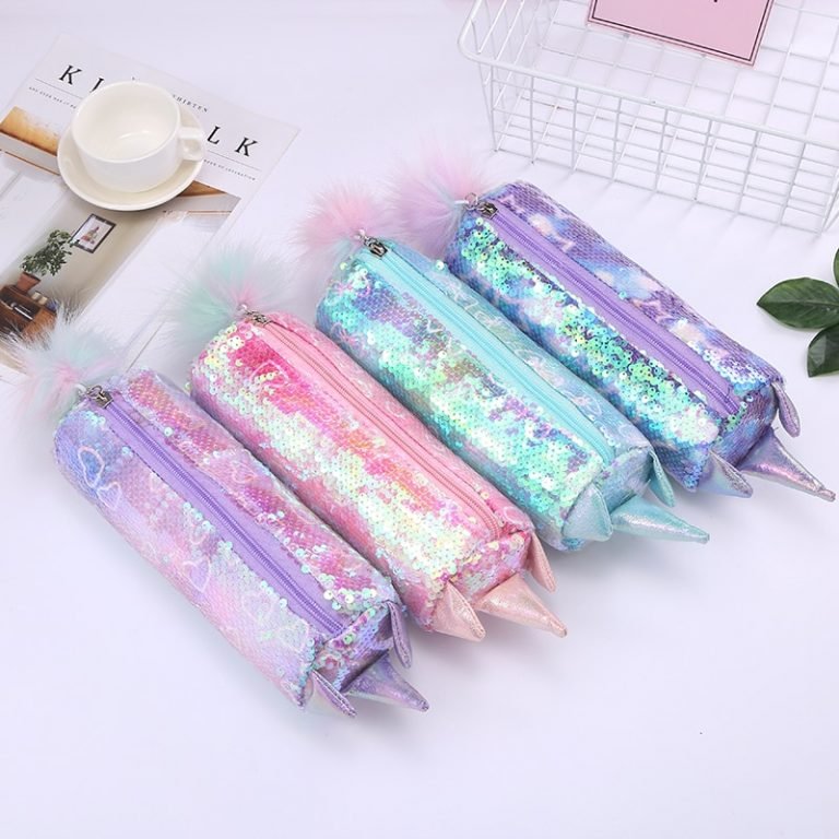 Sequin Unicorn Pencil Case