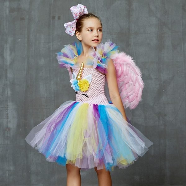 Pastel Rainbow Unicorn Tutu Dress