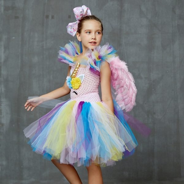 Pastel Rainbow Unicorn Tutu Dress