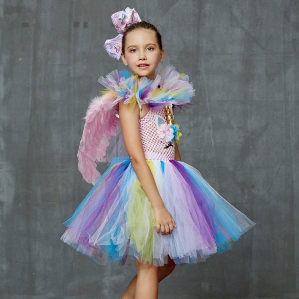 Pastel Rainbow Unicorn Tutu Dress