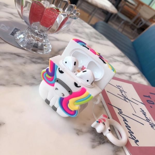 Unicorn With Rainbow Mane Airpods Case
