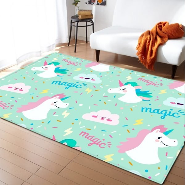 Rainbow Unicorn Rugs For Bedroom