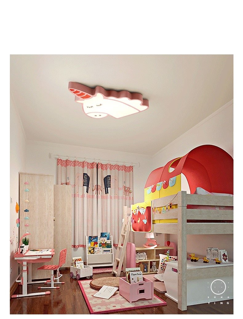 Creative Unicorn Ceiling Chandelier For Kid's Room