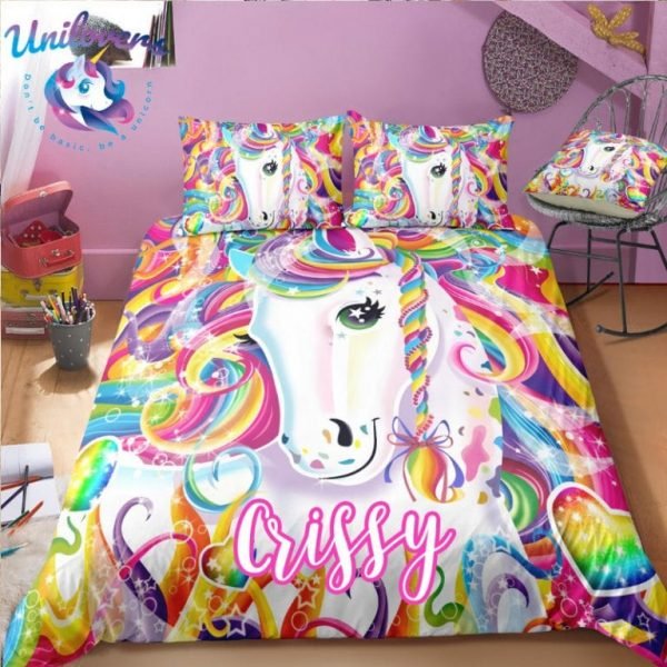 Personalized Colorful Teen Girl Bedding Set