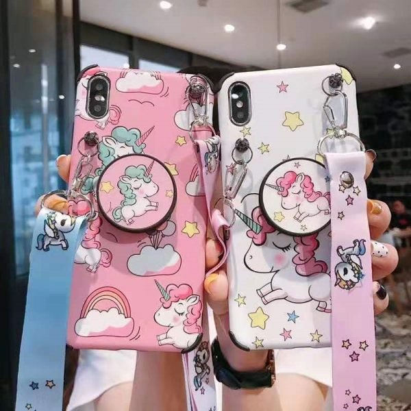 Rainbow Unicorn Case With Holder