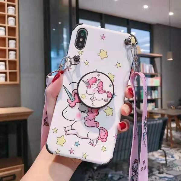 Rainbow Unicorn Case With Holder