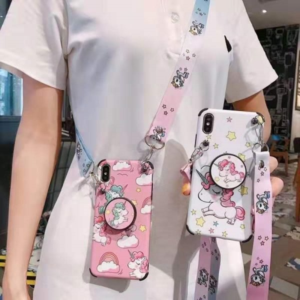 Rainbow Unicorn Case With Holder