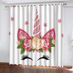 Unicorn Eyelashes Curtain