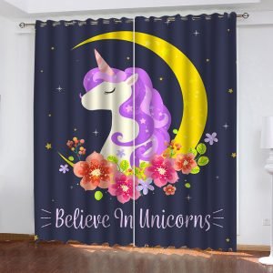 Unicorn Eyelashes Curtain