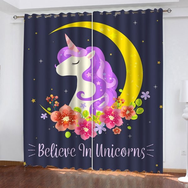 Unicorn Eyelashes Curtain