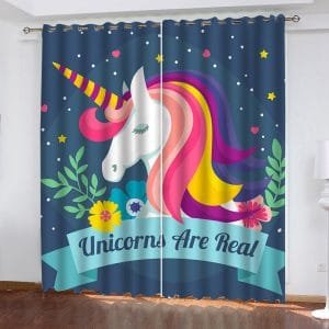 Pink Unicorn Curtain