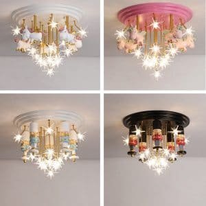 Unicorn Ceiling Chandelier Children Bedroom