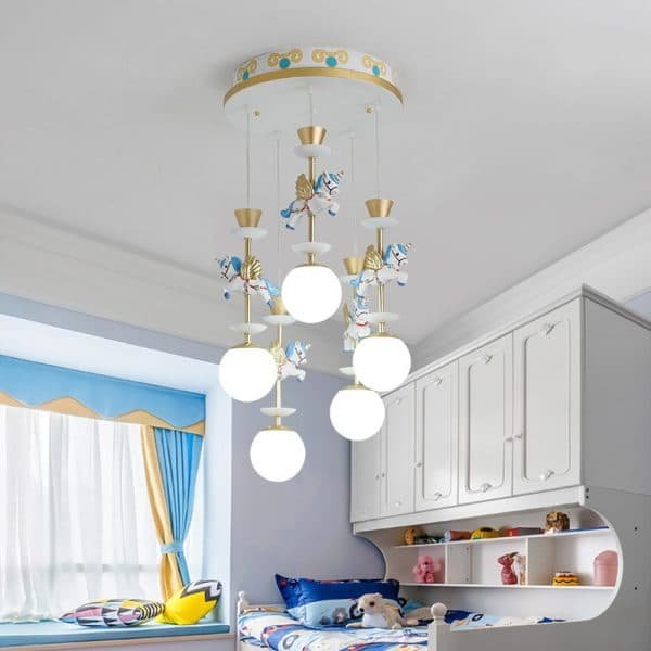 Unicorn Pendent Light For Girl Princess Bedroom