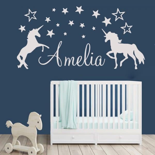 Personalised Unicorn Wall Stickers