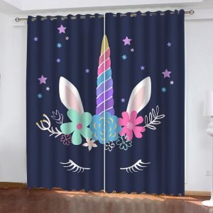 Unicorn Eyelashes Curtain